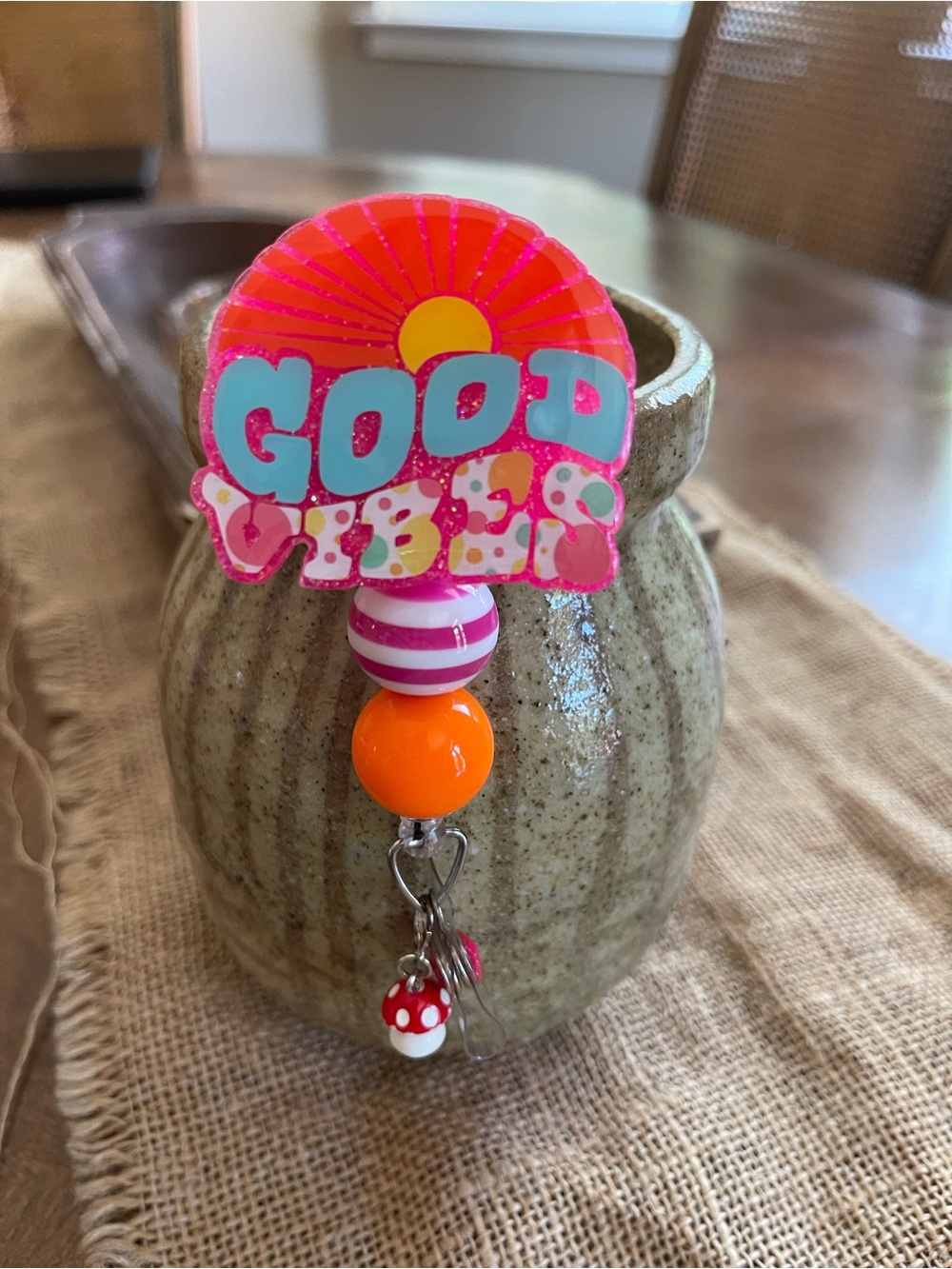 Good Vibes Pink & Orange Badge Reel!!!!